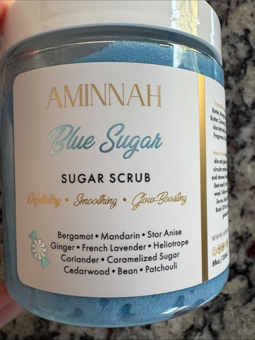Aminnah Blue Sugar Sugar Scrub
